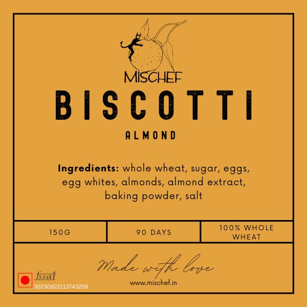 Artisan almond biscotti cookies – packed with crunchy roasted almonds
