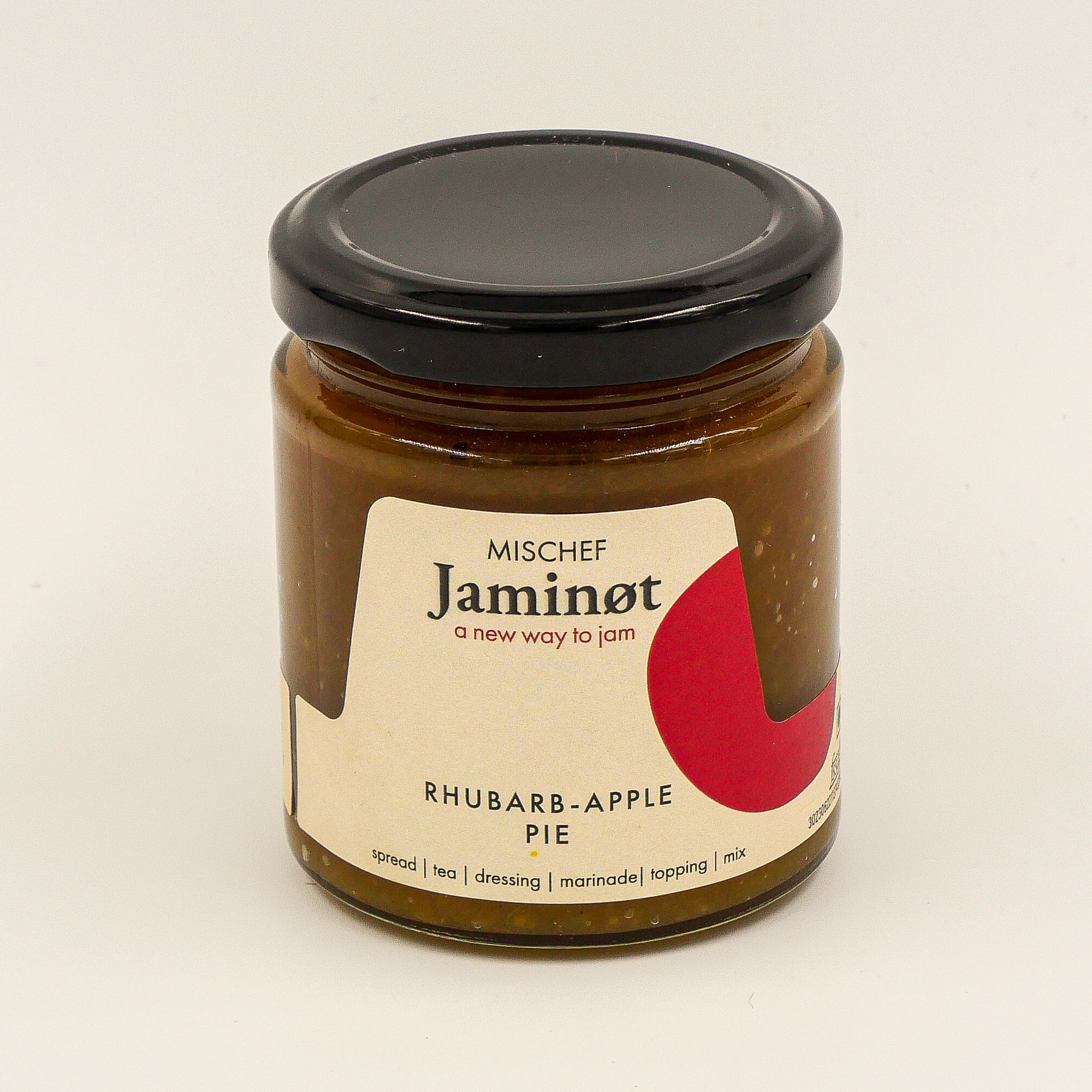 Handcrafted jaminot with rhubarb and apple pie filling – warm and fruity biscuit by Mischef"