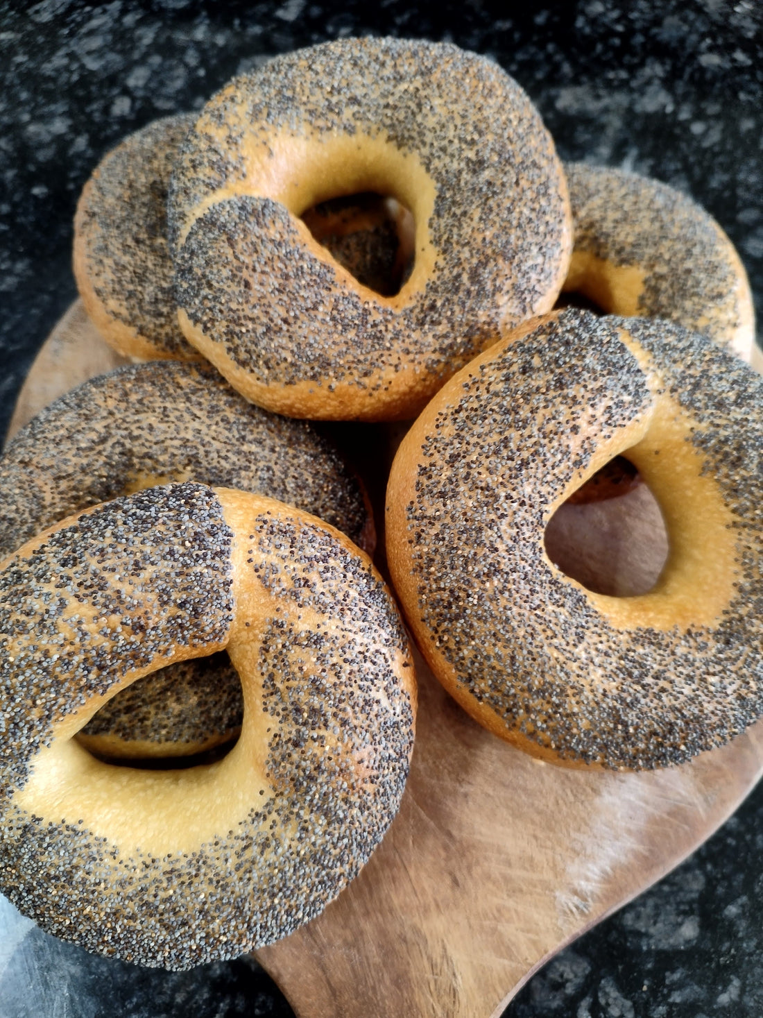 Healthy baked bagels - soft and chewy texture